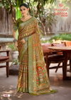 Dastoor Vol 6 By Kashvi Viscose Bright Moss Foil Ladies Saree Wholesale Market In Surat

